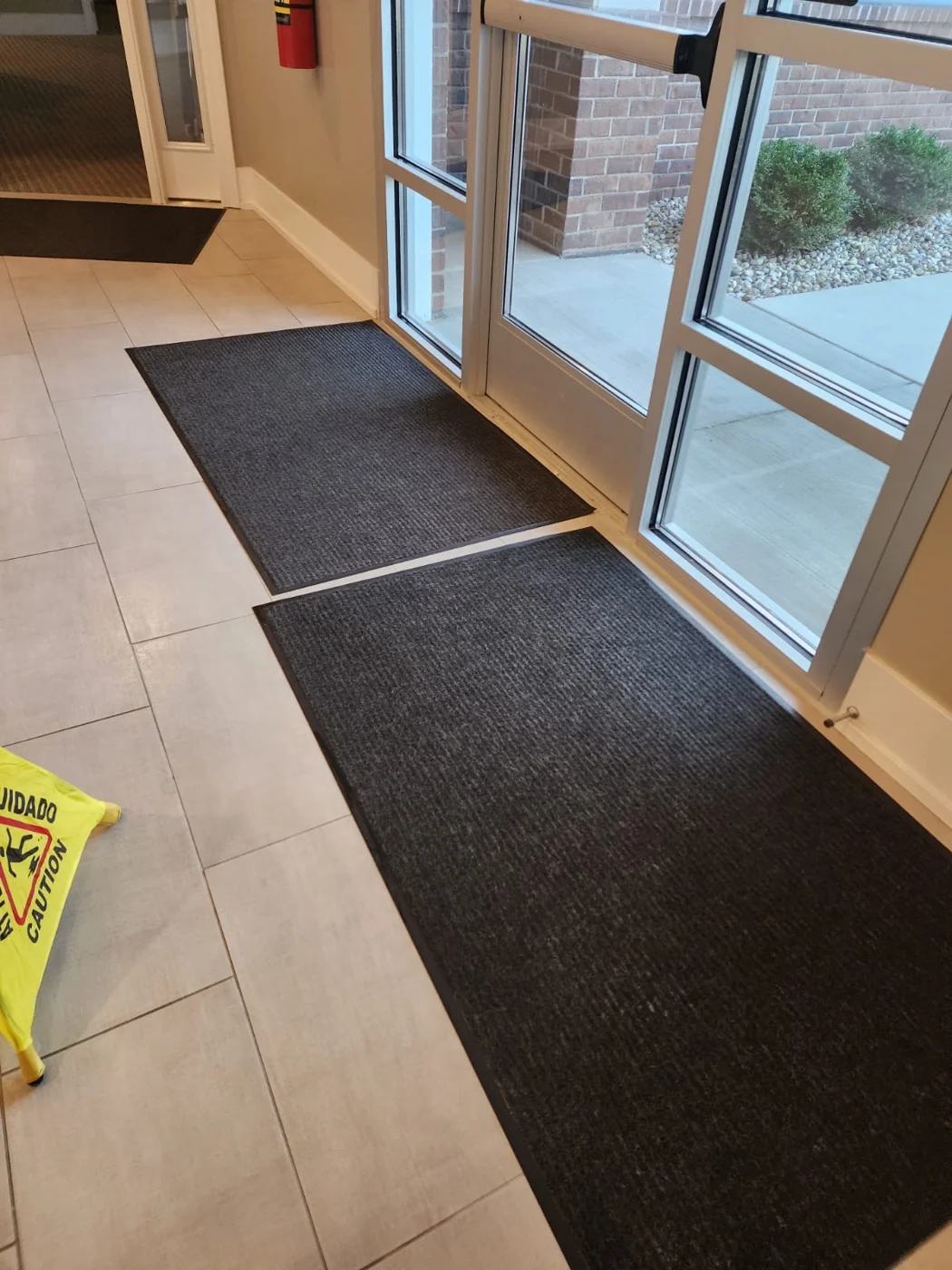 Clean commercial entrance